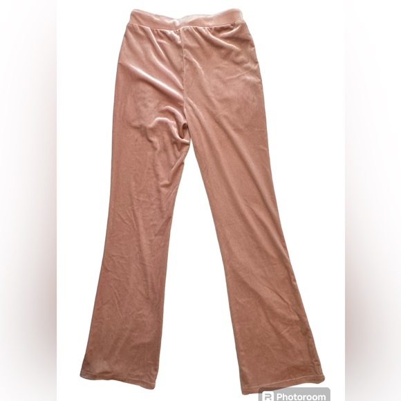 NWOT SHEIN ICON Rhinestone Drawstring Waist Velvet Flare Pants sz S - Picture 6 of 12